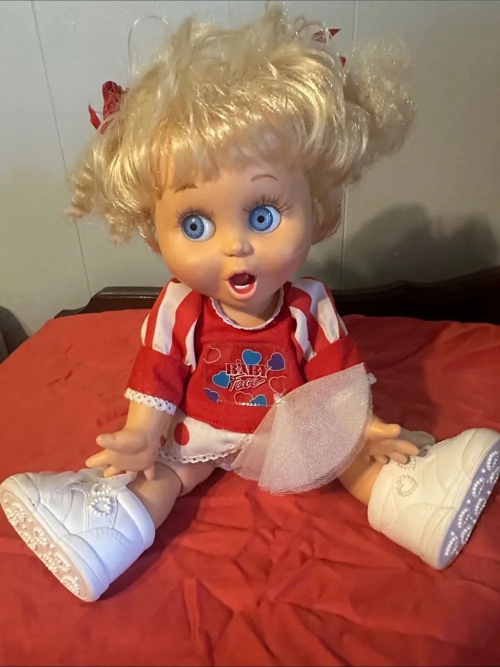 Vintage 1990 Galoob Baby Face Doll So Surprised Susie.